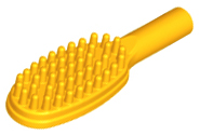 Bright Light Orange Minifigure, Utensil Hairbrush - 10mm Handle