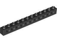 Black Technic, Brick 1 x 12 with Holes