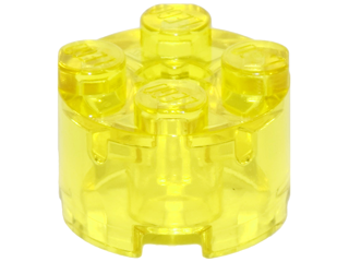 Trans-Yellow Brick, Round 2 x 2 with Axle Hole