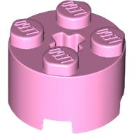 Bright Pink Brick, Round 2 x 2 with Axle Hole