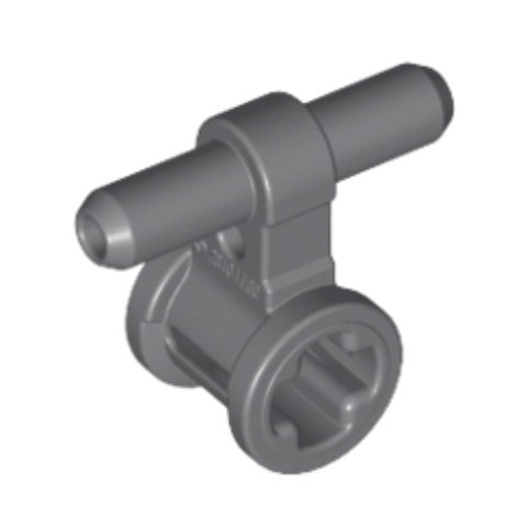 Dark Bluish Gray Pneumatic Hose Connector with Axle Connector