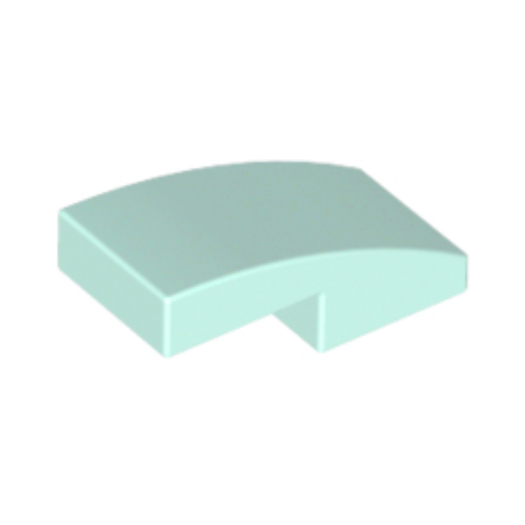Light Aqua Slope, Curved 2 x 1 x 2/3