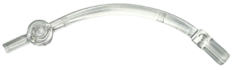 Trans-Clear Bar Curved with Axle 1L and 1 x 1 Round Plate End