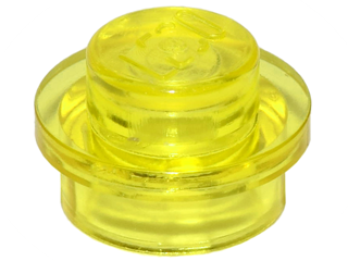 Trans-Yellow Plate, Round 1 x 1