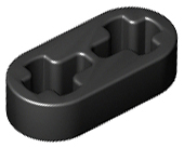 Black Technic, Liftarm Thin 1 x 2 - Axle Holes