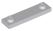 Light Bluish Gray Plate, Modified 1 x 4 with 2 Studs with Groove