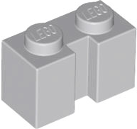 Light Bluish Gray Brick, Modified 1 x 2 with Channel