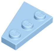 Bright Light Blue Wedge, Plate 3 x 2 Right