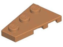 Medium Nougat Wedge, Plate 3 x 2 Left