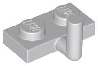 Light Bluish Gray Plate, Modified 1 x 2 with Bar Arm Up (Horizontal Arm 5mm)