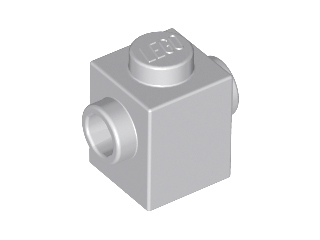 Light Bluish Gray Brick, Modified 1 x 1 with Studs on 2 Sides, Opposite