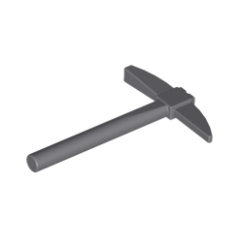Dark Bluish Gray Minifigure, Utensil Pickaxe