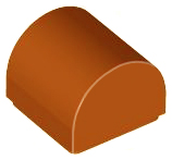 Dark Orange Slope, Curved 1 x 1 x 2/3 Double