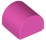 Dark Pink Slope, Curved 1 x 1 x 2/3 Double