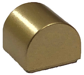 Metallic Gold Slope, Curved 1 x 1 x 2/3 Double