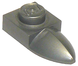 Flat Silver Plate, Modified 1 x 1 with Tooth Horizontal