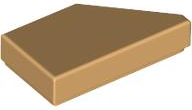 Medium Tan Tile, Modified 1 x 2 Wedge Left