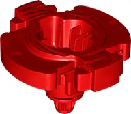 Red Turntable 7 x 6 1/2 x 4 with Gear 16 Tooth Base (Ninjago Dragon Spinjitzu Spinner)