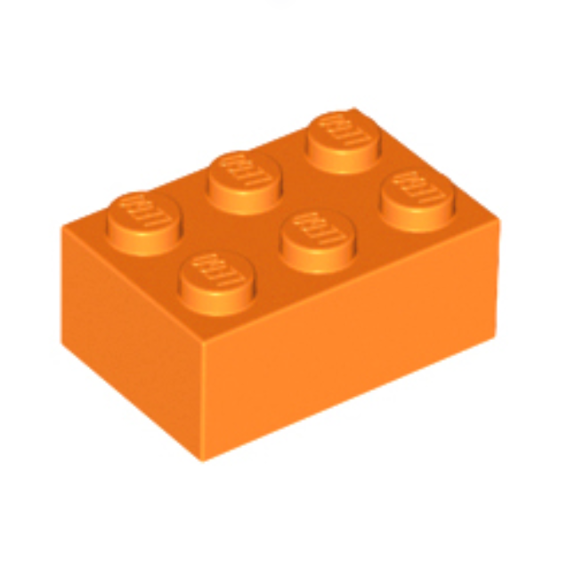Orange Brick 2 x 3