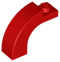 Red Arch 1 x 3 x 2 Curved Top