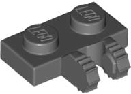 Dark Bluish Gray Hinge Plate 1 x 2 Locking with 2 Fingers on Side