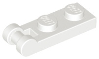 White Plate, Modified 1 x 2 with Bar Handle on End