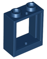 Dark Blue Window 1 x 2 x 2 Flat Front