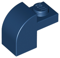 Dark Blue Slope, Curved 2 x 1 x 1 1/3 with Recessed Stud