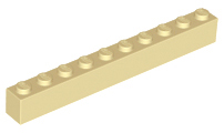 Tan Brick 1 x 10