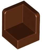 Reddish Brown Panel 1 x 1 x 1 Corner