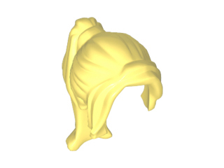 Bright Light Yellow Minifigure, Hair Female Ponytail Long with Side Bangs