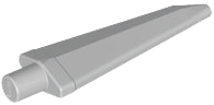 Light Bluish Gray Minifigure, Weapon Sword, Spike Flexible 3.5L with Bar End