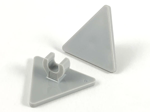 Light Bluish Gray Road Sign 2 x 2 Triangle with Open O Clip
