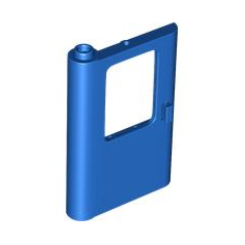 Blue Door 1 x 4 x 5 Train Left, Thick Support at Bottom