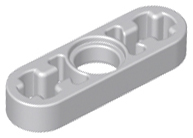 Light Bluish Gray Technic, Liftarm Thin 1 x 3 - Axle Holes