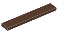 Dark Brown Tile 1 x 6