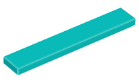 Dark Turquoise Tile 1 x 6