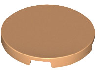 Medium Nougat Tile, Round 3 x 3