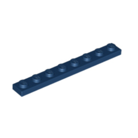 Dark Blue Plate 1 x 8