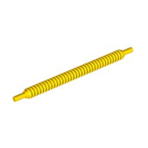 Yellow Hose, Flexible Ribbed with 8mm Ends 12L / 9.6cm