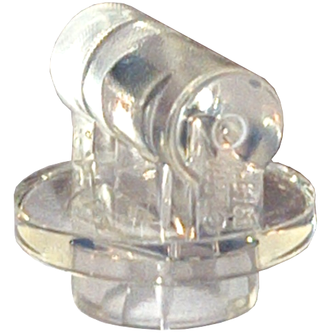 Trans-Clear Plate, Round 1 x 1 with Bar Handle on Long Stem