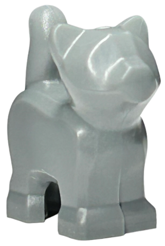 Dark Bluish Gray Cat, Baby Kitten, Standing