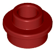 Dark Red Plate, Round 1 x 1 with Open Stud