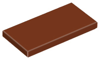 Reddish Brown Tile 2 x 4