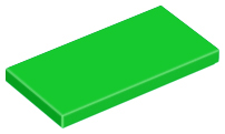 Bright Green Tile 2 x 4