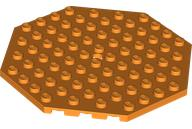 Orange Plate, Modified 10 x 10 Octagonal with Hole