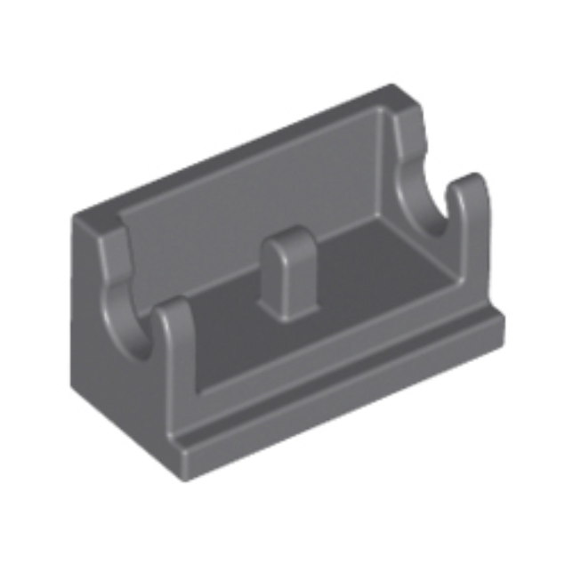 Dark Bluish Gray Hinge Brick 1 x 2 Base