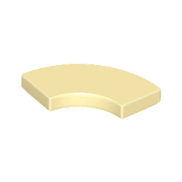 Tan Tile, Round Corner 2 x 2 Macaroni