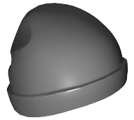 Dark Bluish Gray Minifigure, Headgear Cap, Beanie