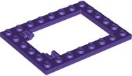 Dark Purple Plate, Modified 6 x 8 Trap Door Frame Horizontal (Long Pin Holders)